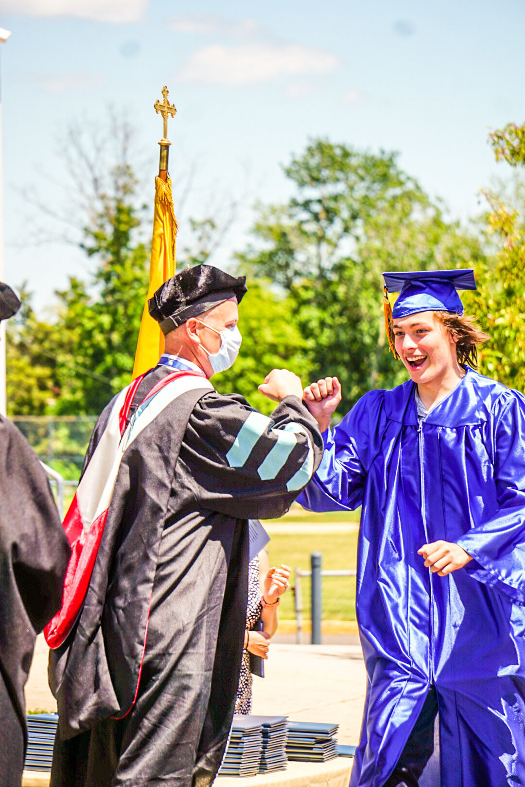 Holy Spirit drive-through diploma pickup